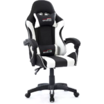 Chaise gaming AMSTRAD noir & blanc