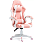 Chaise gaming AMS GAMING Blanc & rose