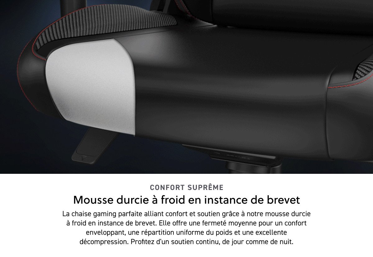 Secretlab TITAN Evo Mousse durcie à froid sur la chaise Secretlab TITAN Evo pour une meilleure répartition du poids